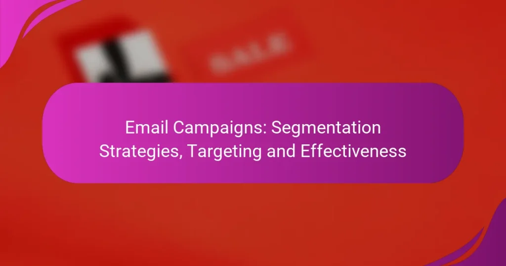 Email Campaigns: Segmentation Strategies, Targeting and Effectiveness