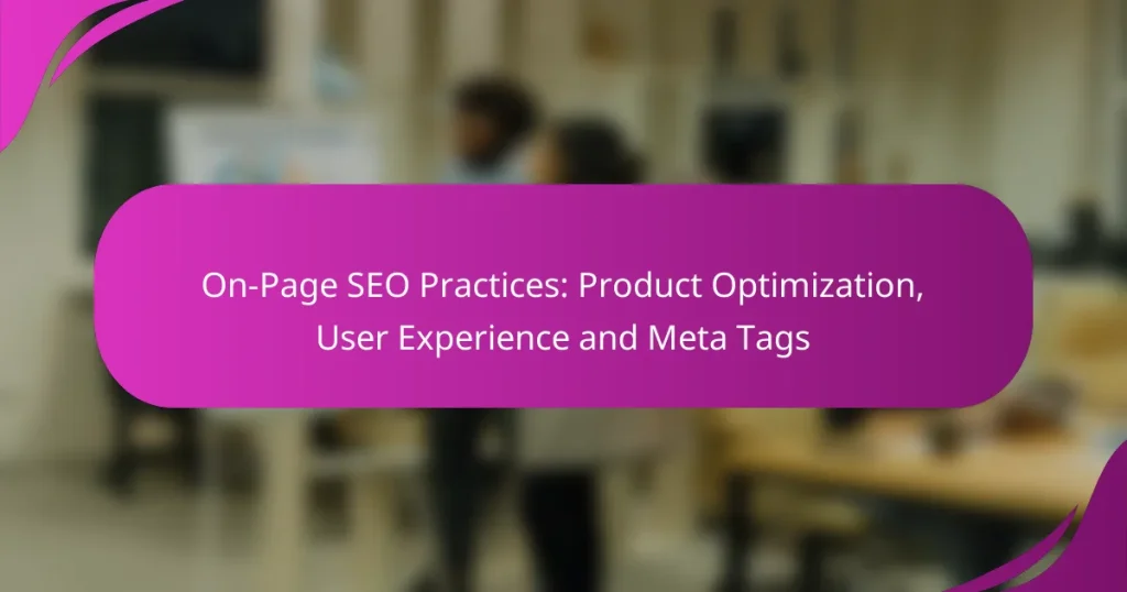 On-Page SEO Practices: Product Optimization, User Experience and Meta Tags