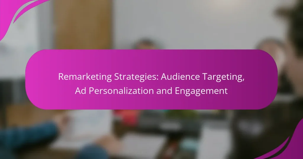 Remarketing Strategies: Audience Targeting, Ad Personalization and Engagement