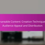 Shareable Content: Creation Techniques, Audience Appeal and Distribution
