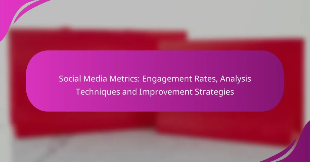 Social Media Metrics: Engagement Rates, Analysis Techniques and Improvement Strategies