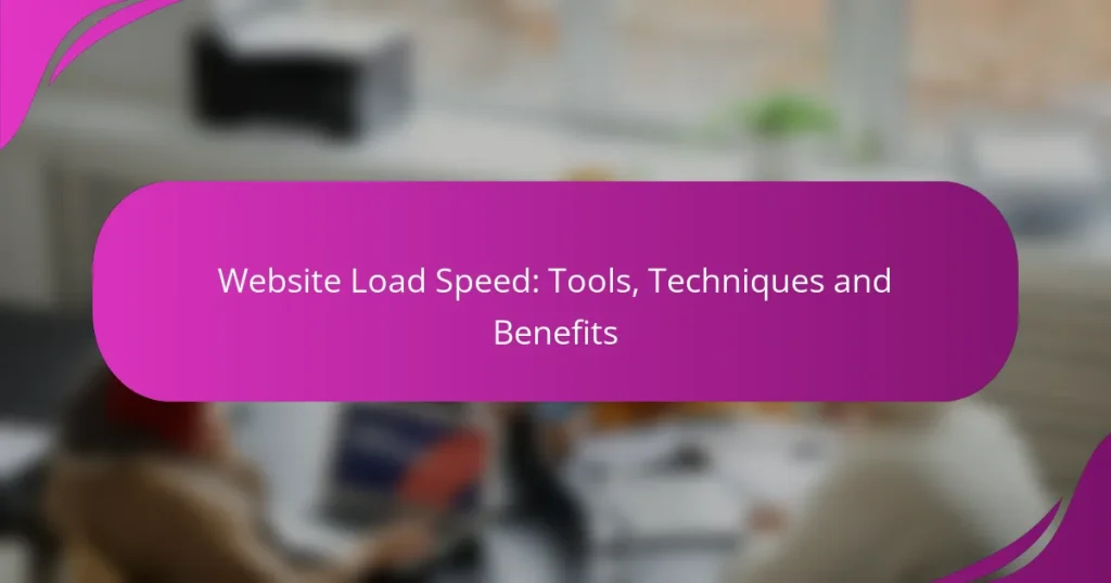 Website Load Speed: Tools, Techniques and Benefits