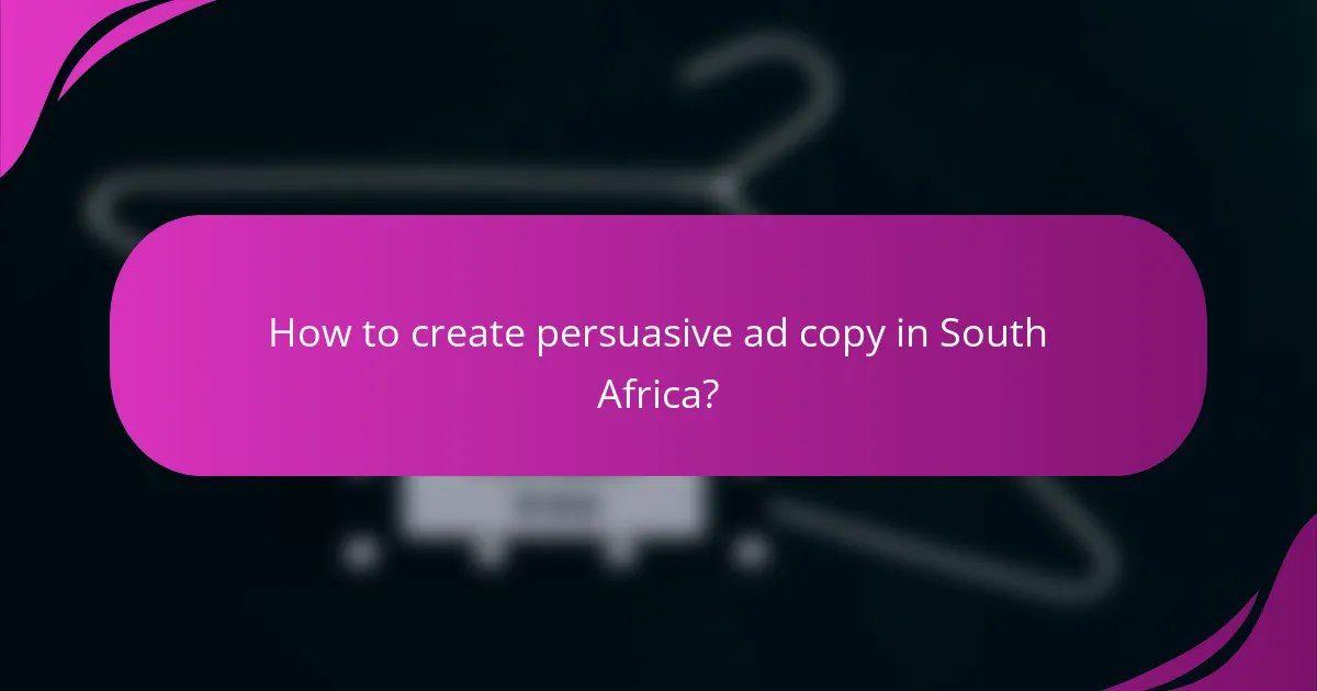 How to create persuasive ad copy in South Africa?