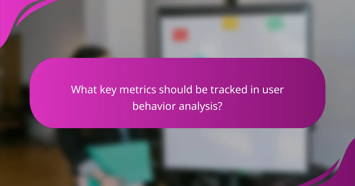 What key metrics should be tracked in user behavior analysis?