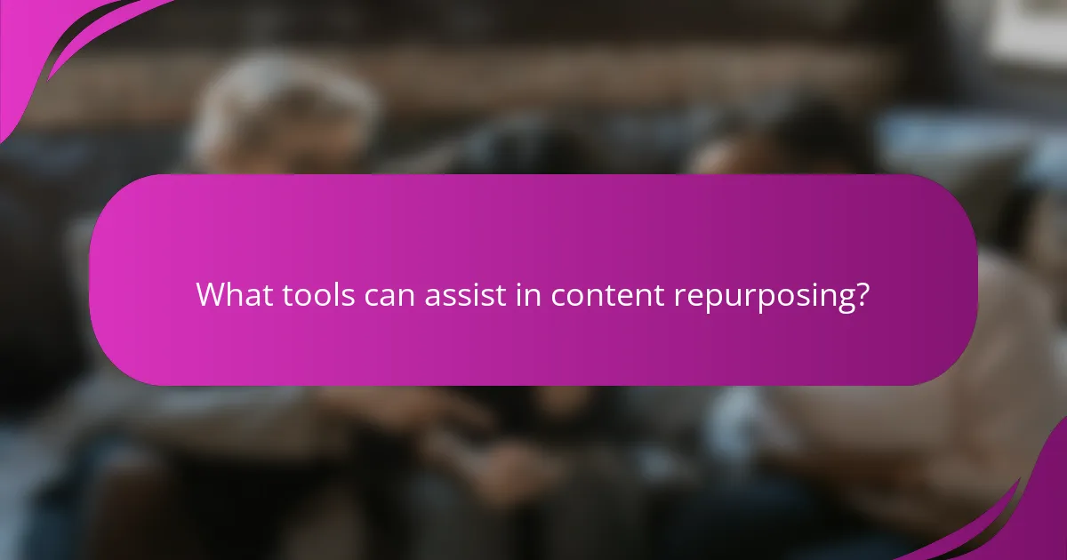 What tools can assist in content repurposing?