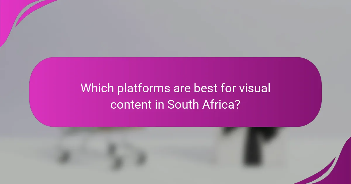 Which platforms are best for visual content in South Africa?